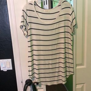 Navy blue striped T-shirt